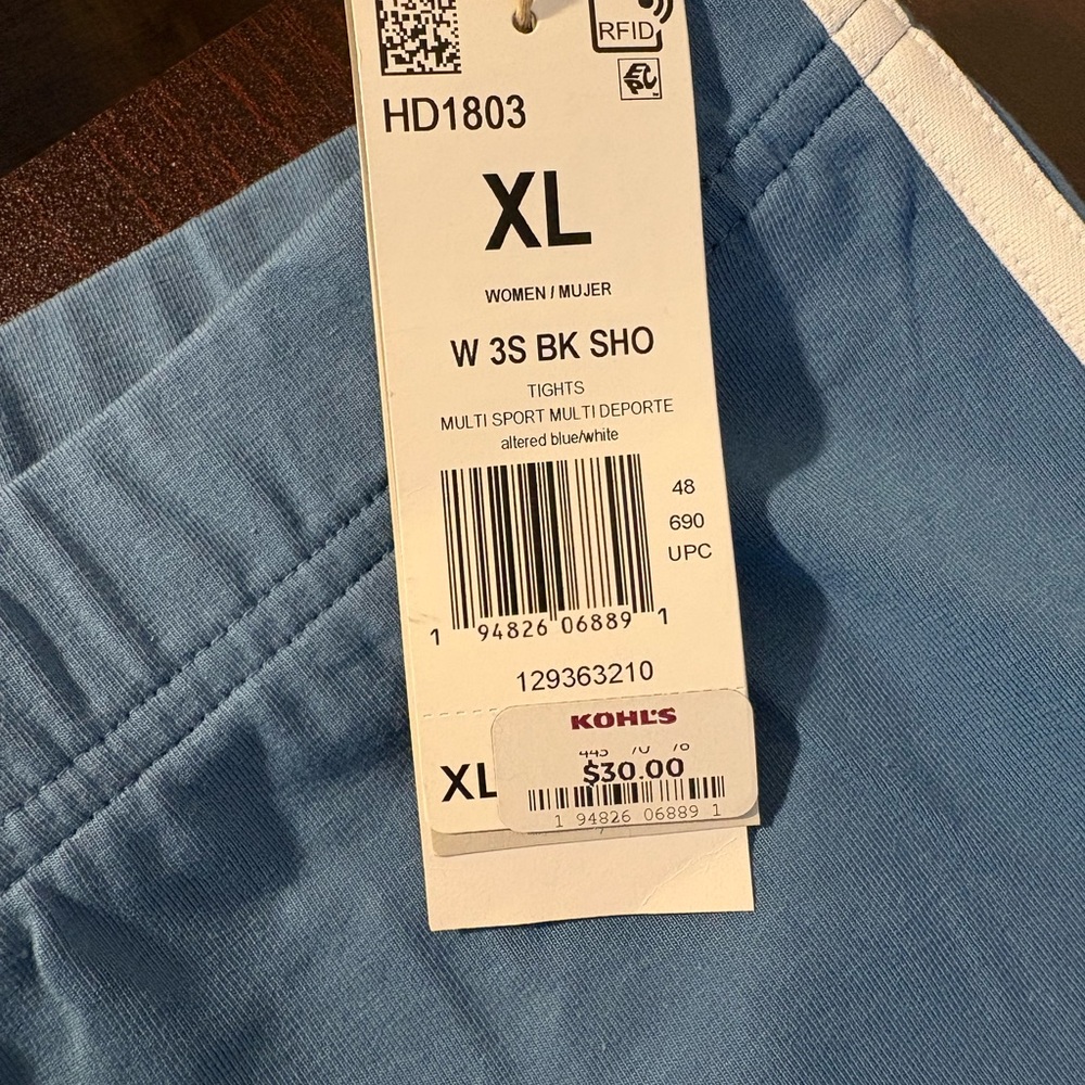 Adidas Women’s Blue Athletic Shorts - Picture 3 of 4